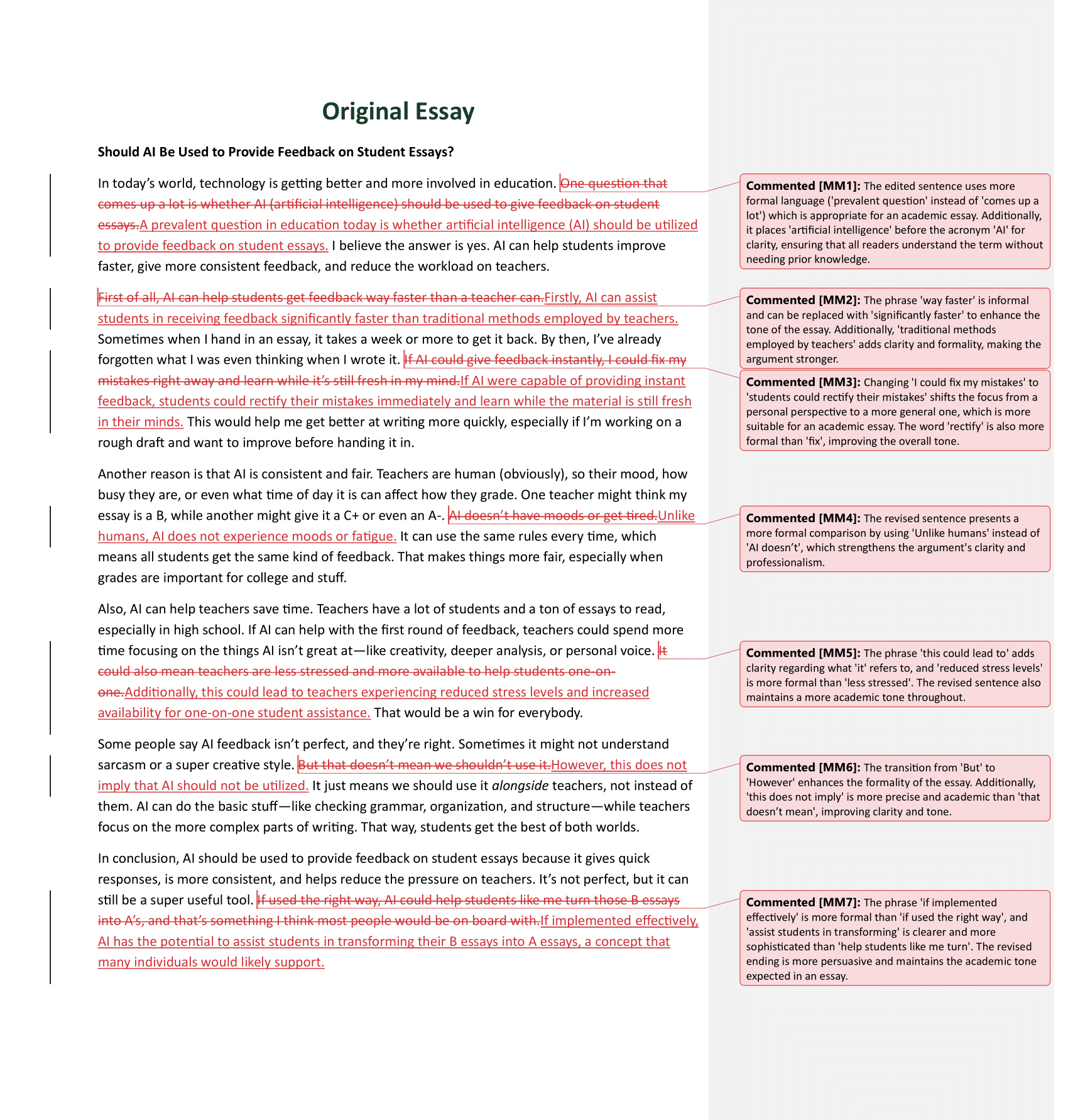 Sample Feedback Page 2